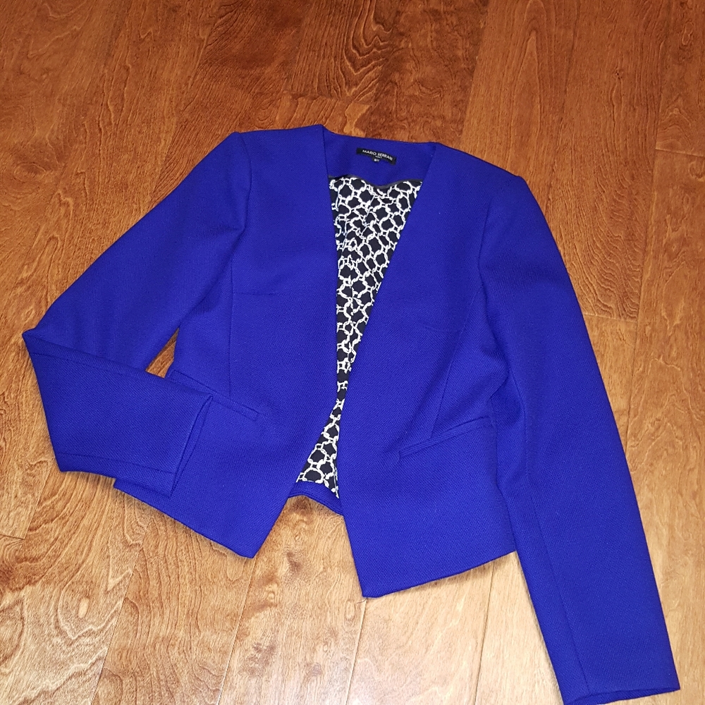 Mario Serrani royal blue open blazer,GORGEOUS! NEW